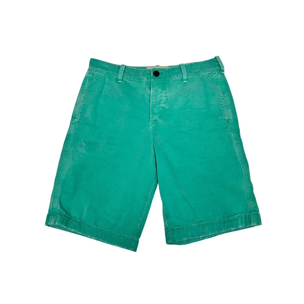 Hollister Mens 32 Turquoise‎ Chino Shorts Button Fly Preppy Summer Casual